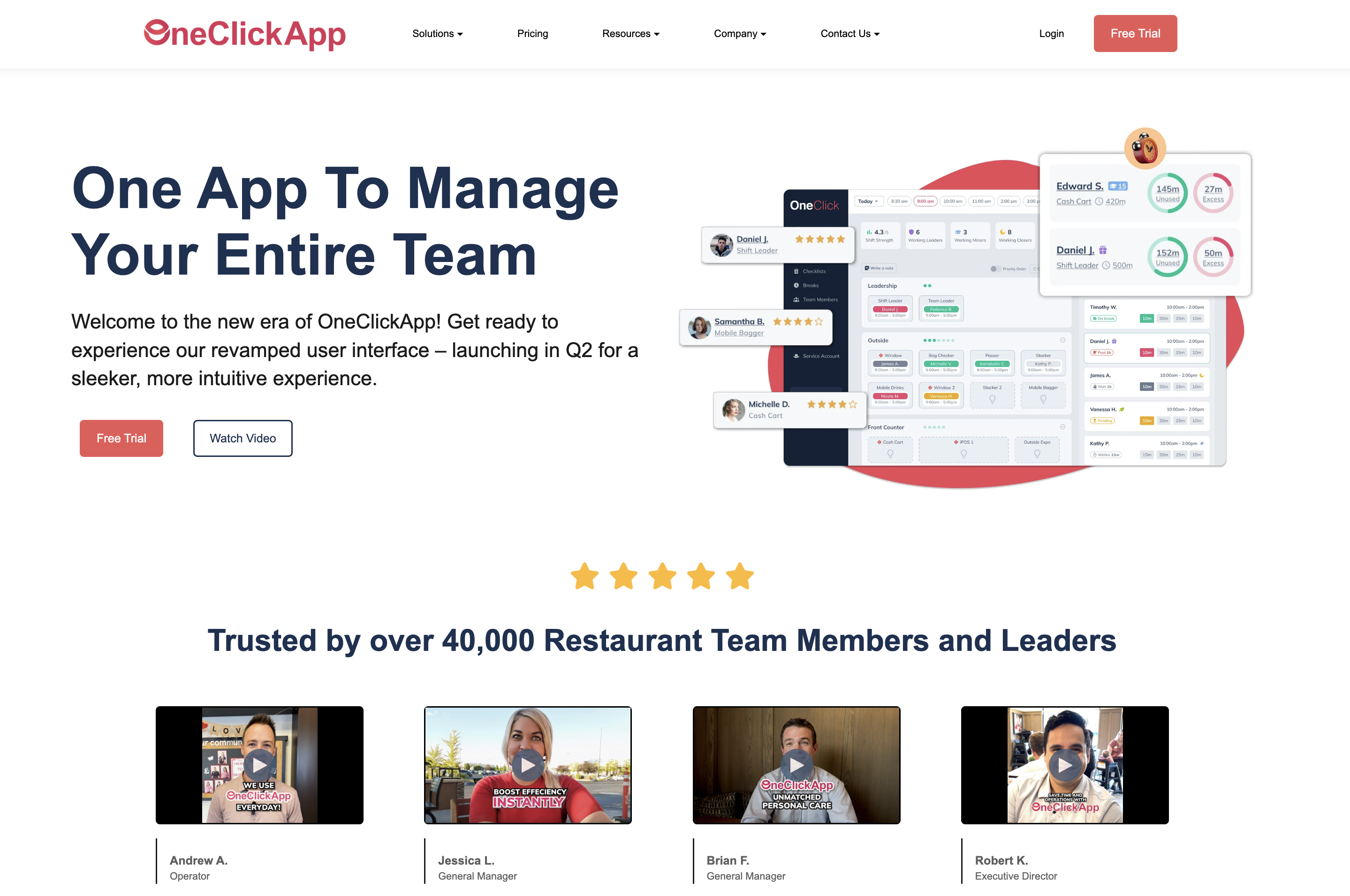 OneClick website image