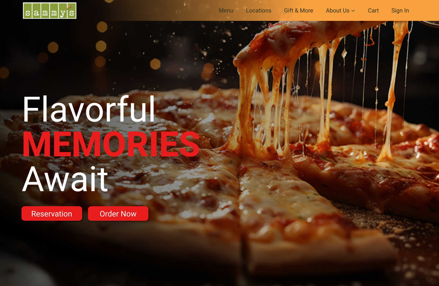 Sammy's website image